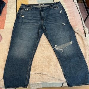Curve Love Abercrombie ankle straight leg jeans